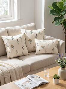 1pc/2pcs Printed Pillowcase (Pillow Insert Not Included), Zipper Closure, Easy Care, Soft Breathable Skin-Friendly, Suitable For All Seasons, Sofa And Room Decorative Cushion, Back To School - Multicolor - View 5