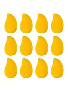 1/3/6pcs Mango Shaped High Rebound Makeup Sponge, Soft And Skin-Friendly, Creates Flawless Base Makeup, Suitable For Liquid Foundation And Loose Powder, Dry And Wet Use, Travel Essential - Multicolor - View 1