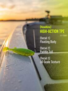 Paddle Tail Soft Plastic Swimbaits, Fishing Lures For Bass, Trout, Walleye - Multicolor - View 3