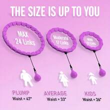 Adult Weighted Fitness Hoop, 47 Inch Extra Large, 24 Detachable Links, Suitable For Women And Beginners - Pink - View 6