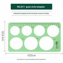 Durable K-Resin Round & Oval Drawing Design Ruler, Furniture & Architect Drafting Template Ruler - one-size - View 5