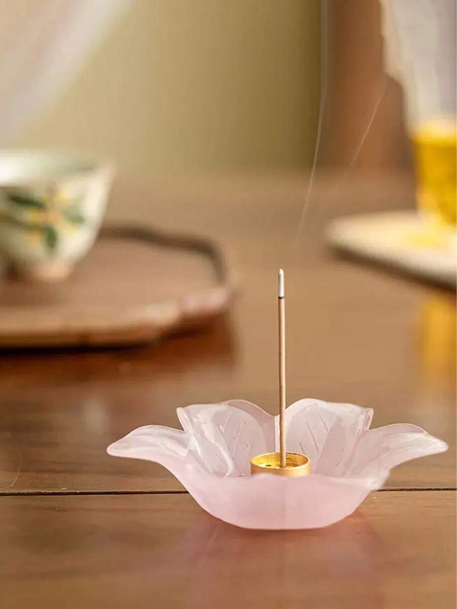 6瓣高硼矽玻璃香爐底座,茶道與芳香療法香座,家居杯墊,蠟燭托盤裝飾,適用於餐廳與臥室,營造情人節、生日及其他節日氛圍 - 花朵 - 查看 1