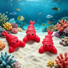 3D Printed Cute Adorable Lobster Keychain, 1pc Durable PLA Plastic, Fantasy Theme Design, Movable Backpack Pendant, Small Decorative Item, Suitable For Desk, Phone, Car, Etc., Can Be Used As Keychain Pendant, Suitable For Various Holidays - Multicolor - View 3