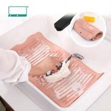 Tabla de lavar de silicona creativa con tabla de frotar, tabla de lavar mini plegable multifuncional con ventosa suave para uso doméstico - A - Ver 2