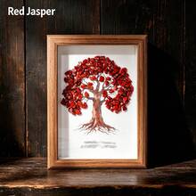 1PC Natural Crystal Gravel Tree Of Life Seven Chakra Zodiac Photo Frame, Healing Energy Gemstone Desktop Ornament, Home Tabletop Decoration, Ideal Gift - 12 Zodiac Sign Tree Of Life Photo Frame - View 12