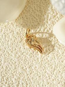 1pc Fashionable Cute Stainless Steel Pendant, Suitable For DIY Necklace, Bracelet, Earrings, Keychain, Phone Chain, Couple Gift And Jewelry Making, Ideal Choice For Jewelry Lovers And Perfect Gift For Mother's Day. - Gold - View 23