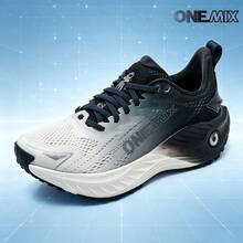 Sepatu Lari Kasual Olahraga ONEMIX, Nyaman, Peredam Guncangan, Sol Tebal Bertali Rendah, Anti Selip, Tahan Aus - Xiaochenbai - View 4