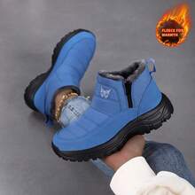 Speed goat Women's 2026 Winter New Fashion Comfortable Versatile Thick Warm Snow Boots Ankle Boots Zipper Convenient Ankle Boots - Royal Blue - View 6