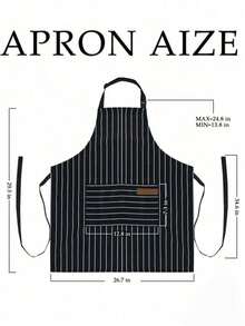Adjustable Bib Apron With Pockets, Waterproof And Oil-Resistant Cooking Apron, Unisex Chef Apron, Suitable For Home Cooking, Baking, Grilling, Coffee Bar Accessories, Home Decor, Party, Baking Supplies, Equipment, Wedding, Apartment Kitchen Essentials - Multicolor - View 12