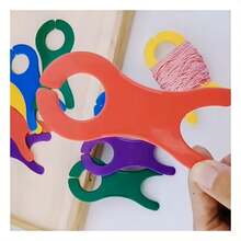 1/510/20pcs Random Color Large Fish-Shaped Plastic Yarn Storage Board, Clear Colorful Components, Suitable For Sweater Making And Yarn Storage, Multi-Color Design, Suitable For Knitting, Crochet, Embroidery And Other Handicraft Activities - Multicolor - View 10