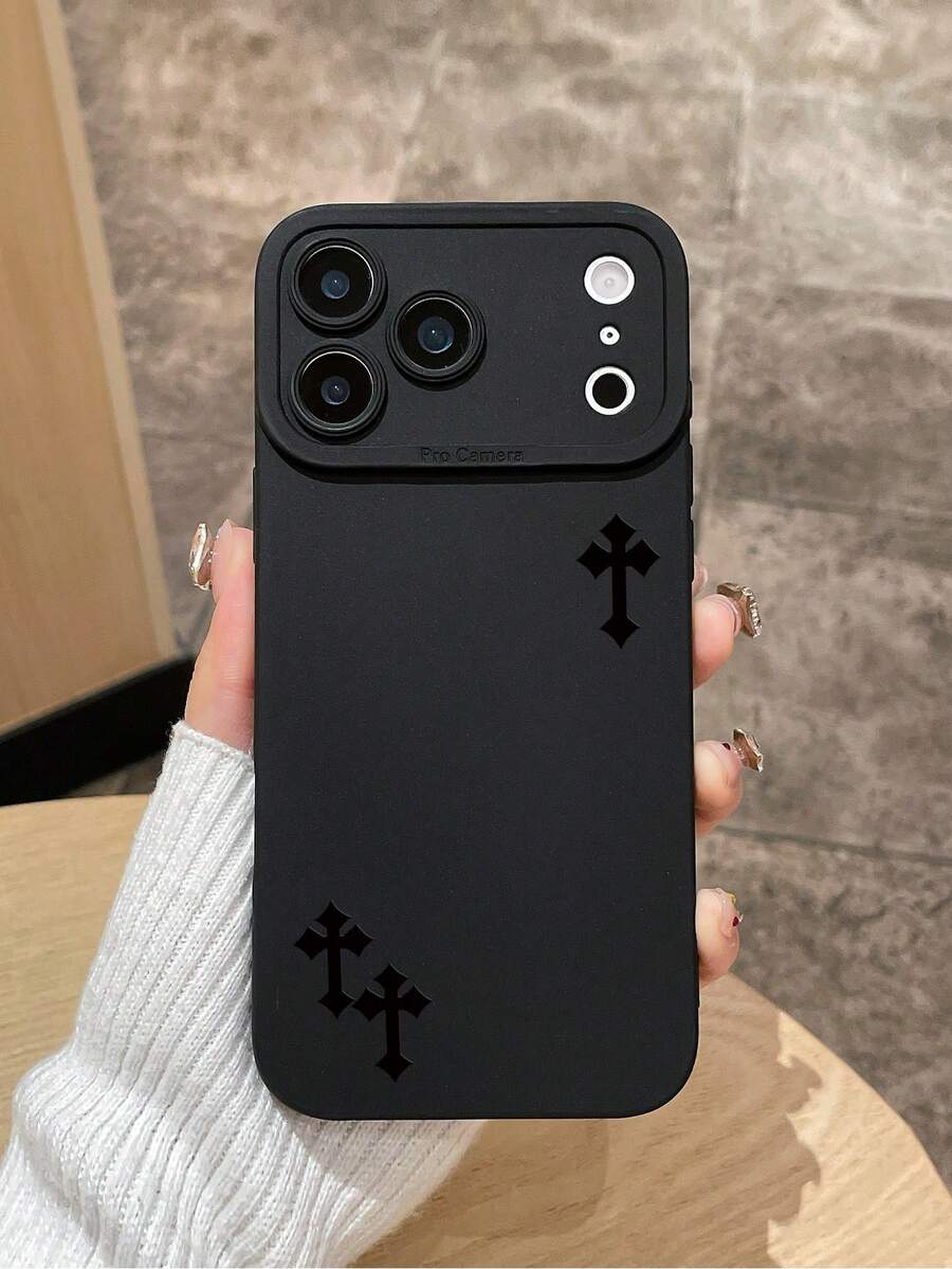 Gothic Style Dark Vintage Religious Symbol Cross Lens Protection Black Phone Case Compatible With Iphone&Galaxy,Phone Case,Case 17 Pro Max,Covers,Jesus Phone Case,Compatible With Iphone 15 Case,Compatible With Iphone 16 Promax Case,Compatible With Iphone 16 Case,Compatible With Iphone 14 Case,Compatible With Iphone 15 Case,Compatible With Iphone 16 Plus Case Phone Case Galaxy Phone Case, Compatible With IPhone 18 Pro,Compatible With IPhone 18 Promax - Multicolor - View 1