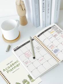 2pcs 2026-2027 Monthly Planner Set, 8.15x5.7in Spiral Calendar Notebooks With Notes Pages, Halloween Notebook For Office Decor And Accessories, Nurse Essentials, Bible Study Materials - A - View 5