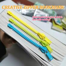 1pc Innovative Zipper Design Bookmark, Durable Plastic Material, Suitable For Daily Office Use - A - View 4