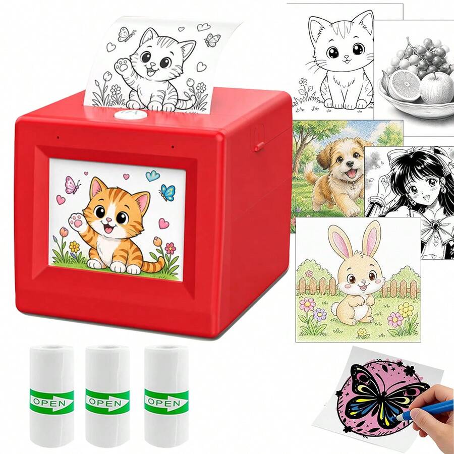 GOTOOGO AI Voice Sticker Printer, Smart Portable Thermal Mini Printer With 6 Art Modes, For Pictures, Photos, Notes, Journals, DIY Crafts