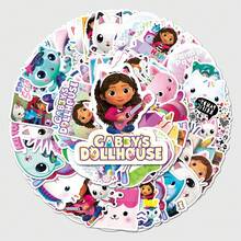 50pcs Gabi Dollhouse Graffiti Cross Border Cartoon Animation DIY Notebook Luggage Stickers Waterproof - Multicolor - View 3