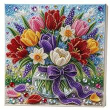 DIY Pearl Art Painting Kit 11.8 X 11.8 Inches - Colorful Hydrangea Bouquet Design, Includes Round Pearls, Shiny Gems, Clear Symbols, Complete Tool Set And Extra Pearls, Halloween And Christmas Gift - A - View 12