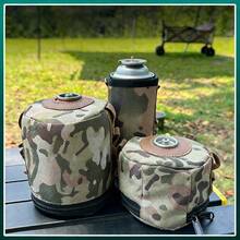 1pc Outdoor Camping Gear Protective Case, Anti-Drop Shell For Portable Stove, Camping Picnic Gas Canister Storage Bag - Multicolor - View 2