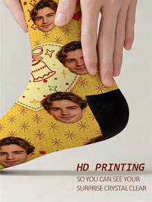 1 Pasang Kaos Kaki Kustom, Kaos Kaki Wajah Kustom, Kaos Kaki Foto Personalisasi dengan Pola, Pasang Wajah Apa Saja di Kaos Kaki, Hadiah Terbaik untuk Teman, Kaos Kaki Lucu, Imut, Natal - MultiWarna - View 5