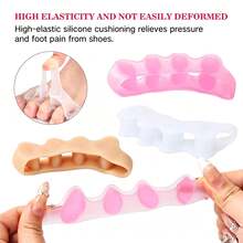 2pcs/Set Toe Separator | Bunion And Overlapping Toe Corrector, Foot Care Protector To Prevent Shoe Friction - A - View 3