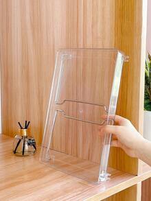 1pc Acrylic Cabinet Storage Rack, Stackable Kitchen Countertop Shelf, Spice Rack, Countertop Organizer Box, Transparent Plastic Storage Organizer Suitable For Cosmetics, Bathroom, Cabinet, Desk, Pantry - Clear - View 5