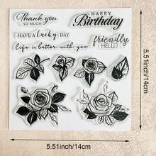 Clear Silicone Stamp, Flower & Animal Plant Pattern For DIY Scrapbooking Card Making Journaling Paper Craft Decor - Floral - View 35