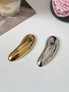 1pc Women's Minimalist Metal Glossy Brooch, A Fashionable High-End Accessory To Decorate Dresses And Coats - Multicolor - View 6