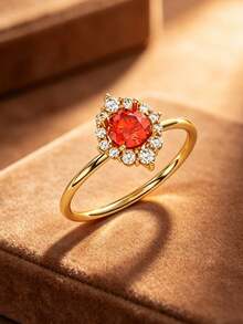 QIUCHU 1pc S925 Sterling Silver Starry Sky Ring For Women, Elegant Versatile Design, Fully Pave Sparkling Rhinestone Ring, Commute Personalized Niche Pinky Ring, Suitable For Daily Wear, Dates, Parties, Also An Excellent Holiday Gift, Silver Net Weight: 1.75g - Gold - View 10