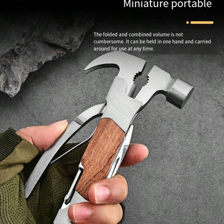 1PC Cross-Border Outdoor Best-Seller Multi-Function Mini Portable Camping Ground Stake Hammer Household Portable Emergency Combination Tool Camping Small Claw Hammer - Multicolor - View 1
