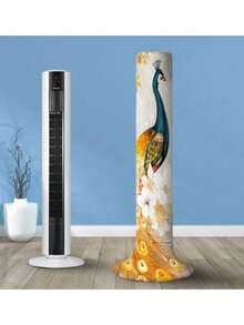 1pc Luxury Dustproof Round Column Fan Cover Elastic Milk Silk Universal Fan Shade For Sofa Slipcover - Fan Cover 1PC - View 7
