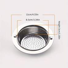 Sink Strainer With Handle, Stainless Steel Kitchen Sink Strainer Basket, Drain Strainer. - Silver - View 4