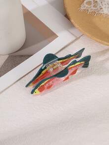 1pc Creative Colorful Trout Shaped Hair Claw Clip For Women, Fun Cartoon Animal Hair Claw, Niche Unique Personalized Back Head Bun Hair Clip, Quirky Distinctive Decorative Hair Accessory, Secure Grip, Versatile - Multicolor - View 3