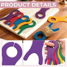 1/510/20pcs Random Color Large Fish-Shaped Plastic Yarn Storage Board, Clear Colorful Components, Suitable For Sweater Making And Yarn Storage, Multi-Color Design, Suitable For Knitting, Crochet, Embroidery And Other Handicraft Activities - Multicolor - View 8