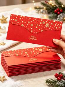 1/12/24pcs Red And Green Christmas Envelopes With Snowflake And Christmas Tree Pattern, Christmas Cards, Mailing Bags, Merry Christmas Card Packaging, Christmas Money Bags, Christmas Gift Bags, Christmas Party Gift Bags, Christmas Party Supplies, Christmas Decorations, 2027 New Year Halloween Gifts, Christmas Party Decorations, Christmas Decorations, Back To School - Christmas Envelopes - View 9