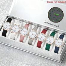 Minimalist Women's Quartz Watch, Elegant & Personalized Suitable For Students, Digital Dial Watch With Comfortable PU Strap, Perfect For Wedding Gift, Bridesmaid Gift, Mother's Day Gift, And Daily Wear, Packaging Box Not Included - Multicolor - View 12