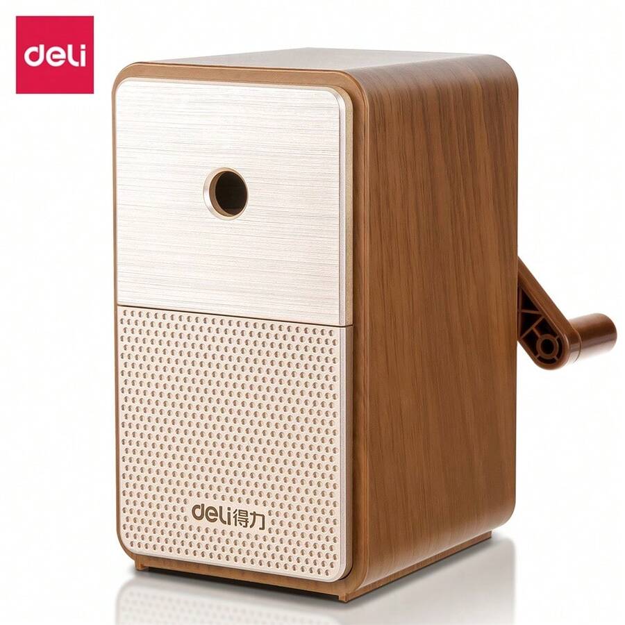 DELI Adjustable Pencil Sharpener With Long Lasting Blade Hand Crank Table Sharpeners Machine Stationery
