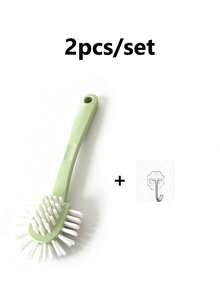 2pcs/Set Multi-Angle Shoe Brush, Light Green Polyester Fiber, Multi-Functional Tool For Laundry And Shoe Cleaning, Also Suitable For Home Cleaning - A - View 14