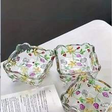 Small Painted Glass Fruit Bowl, Colorful Grape Design Salad Bowl, Candy Dish For Home Living Room Coffee Table - Colorful - View 4