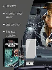 Homonth Car Glass Care Kit, Car Windshield Crack & Scratch Repair Liquid, Quickly Repairs Cracks, Long-Lasting Effect, Resistant To Peeling; Improves Glass Transparency, Restores New Visual Effect; Easy To Operate, No Professional Skills Required For Self-Repair; Enhances Glass Strength, Effectively Resists External Impact, Wide Application, Stable Effect, Enhanced Protection - A - View 6