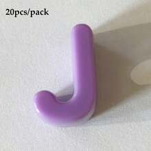 20顆紫色壓克力大孔字母珠 A-Z，DIY手工配件，可用於製作鑰匙圈與手機配件，適合DIY創意手工藝 - 紫色 - 查看 32