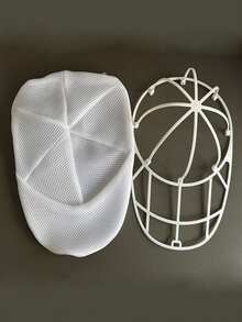Hat Cleaning Cage For Washing Machine, Hat Cleaning Rack With Mesh Bag For Baseball Caps, Cleaning Cage, Hat Cleaning Device, Protective Cleaning Cage, Hat Storage And Organization, Washing Bag/Cleaning Protective Cover, Suitable For Various Hats - White 2pcs - View 10