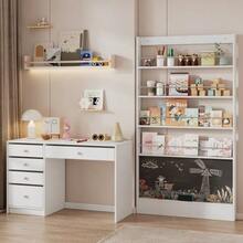 Desk + Bookshelf Set, Kids' Furniture, Office Furniture, 2-Piece Desk-Bookshelf Set, White Set - White - View 2