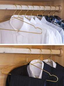 Golden Iron Hanger Drying Hanger Storage Hanger Standard Hanger Golden - Gold - View 3