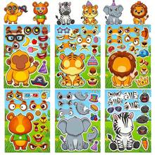 6Sheets Fun Monster Face Swap Puzzle Decals, DIY Assemble Mix & Match Monster Parts Stickers, Waterproof Vinyl Stickers For Travel Luggage, Water Bottle, DIY Craft - Multicolor - View 7