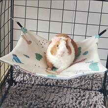 1 Guinea Pig Hammock, All Seasons, Breathable Ice Silk And Crystal Velvet Double-Sided Pet Hammock, Suitable For Guinea Pigs, Rats, Hamsters, And Ferrets - one-size - View 5