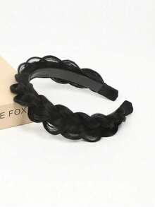 1pc Elegant Bohemian Style Woven Hairband, Non-Slip Teeth Design, Women's Hair Accessory, Headband, Hair Hoop, Headband - Multicolor - View 4