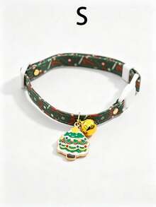 Christmas Adjustable Cat & Dog Collar With Bell, Christmas Tree & Santa Claus Pendant, Christmas Pet Gift, Suitable For Cats And Small Dogs - Multicolor - View 13
