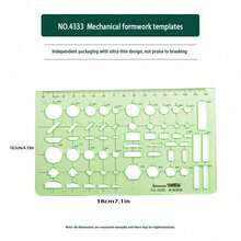 Durable K-Resin Round & Oval Drawing Design Ruler, Furniture & Architect Drafting Template Ruler - one-size - View 50