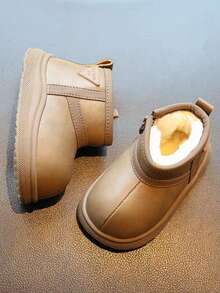 Casual Fashion Baby Autumn Winter Walking Boots - Brown - View 3