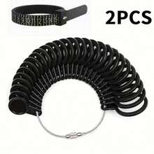 2pcs Ring Size Measuring Tool Set, Plastic 0-13 US Ring Sizer, 27 Ring Sizes Tool, 1-17 Ring Gauge For DIY Jewelry Tools, Finger Ring Size Measuring Ruler, Wedding Essential - A - View 6