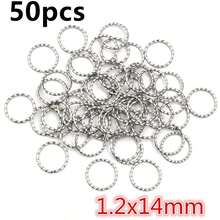 50pcs Stainless Steel 1/1.2mm Thick 6-14mm Twist Open Jump Rings For DIY Jewelry Making Findings For Earrings Necklace - Steel - View 8